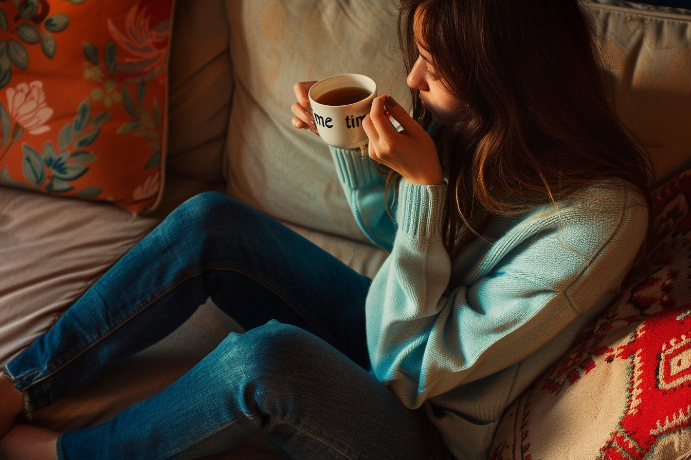 a women enjoying "Me time" - finding a moment for self care in a busy life