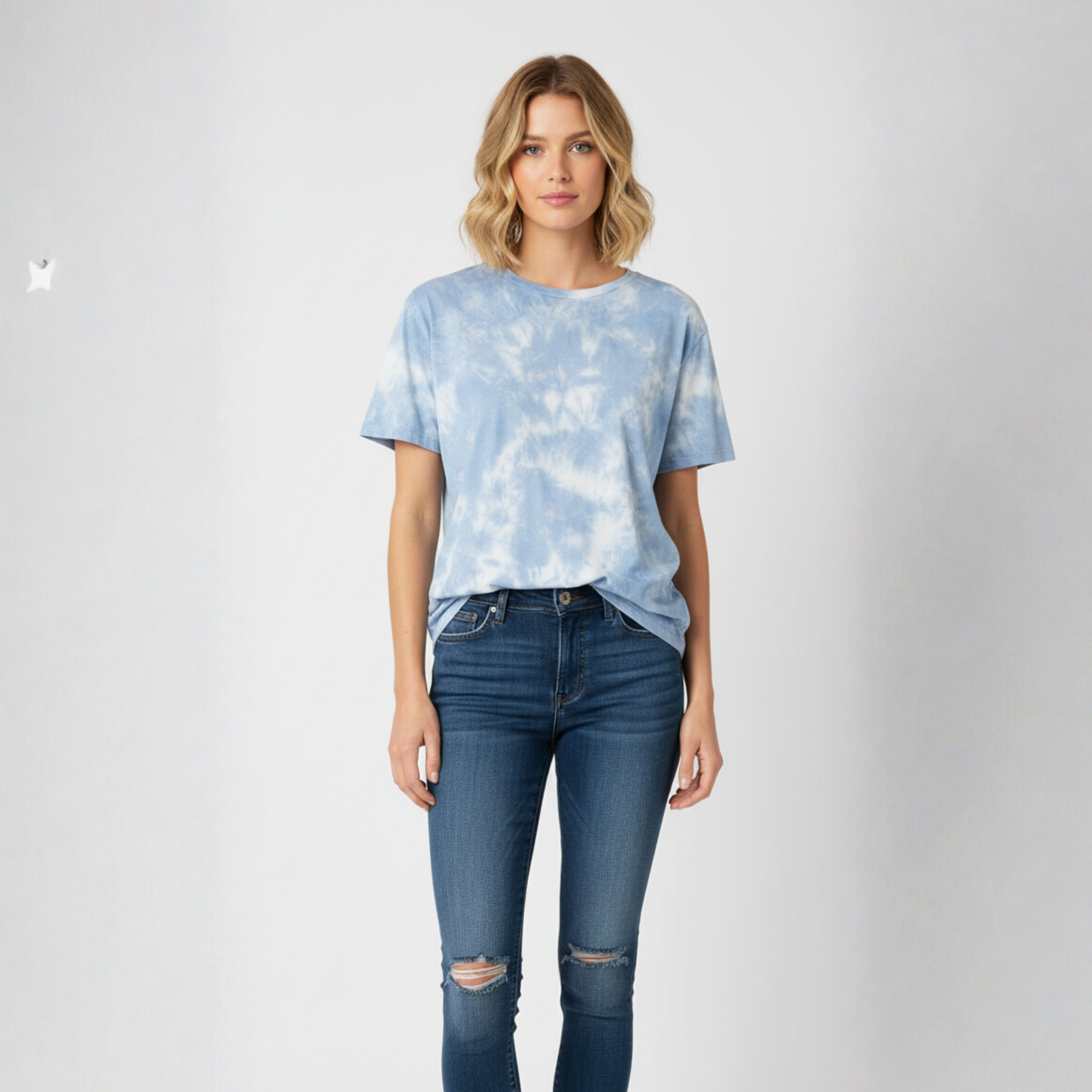 Blue clouds soft T shirt