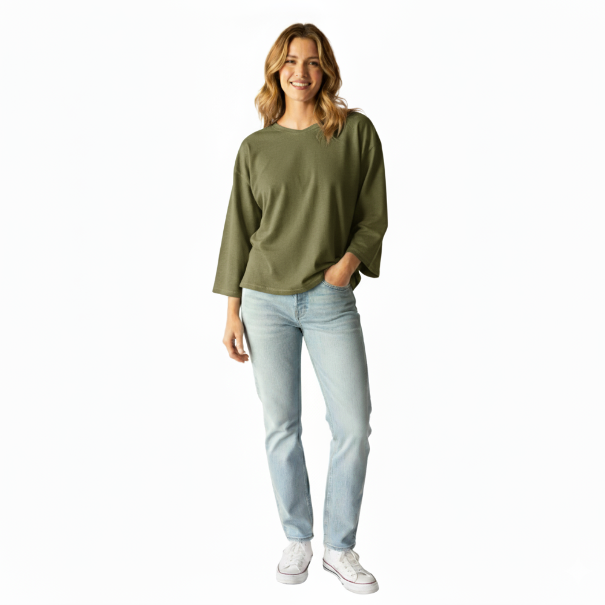 French Terry Green Top – Limited Pre-Order