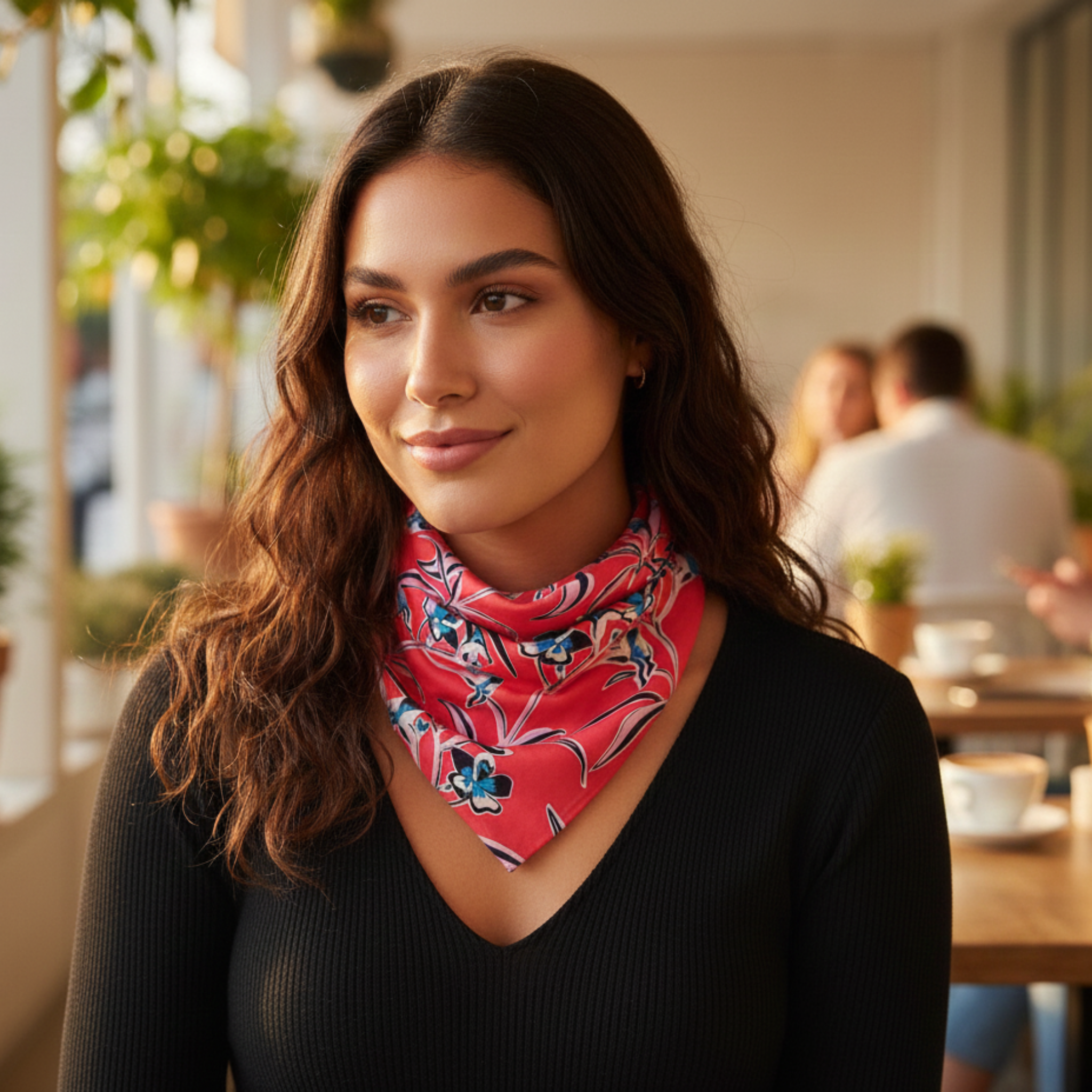 Handmade Printed Crepe Scarf