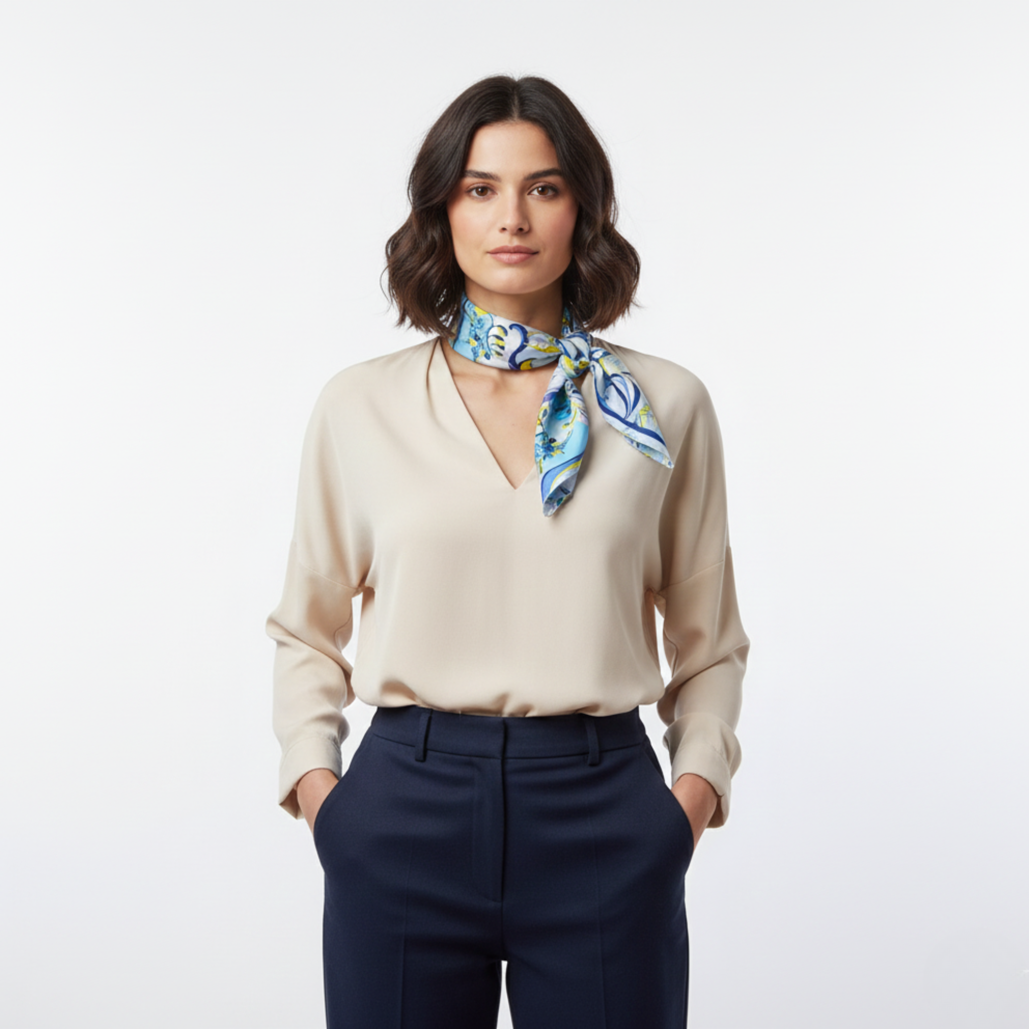 Handmade Light Blue Scarf