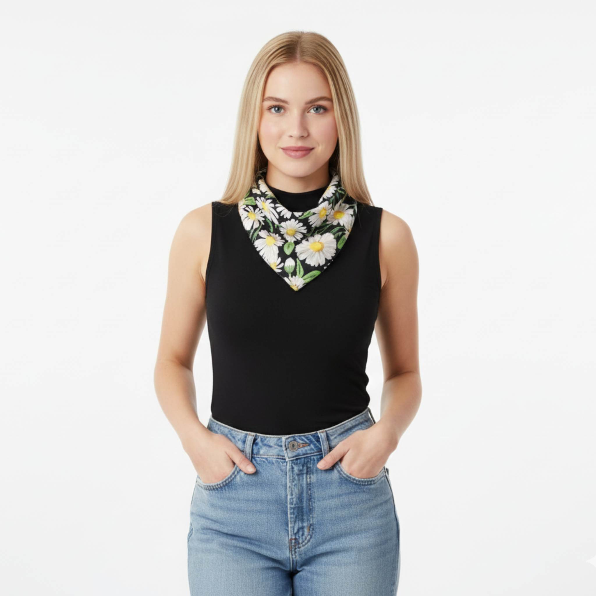 Handmade Flower Printed Scarf