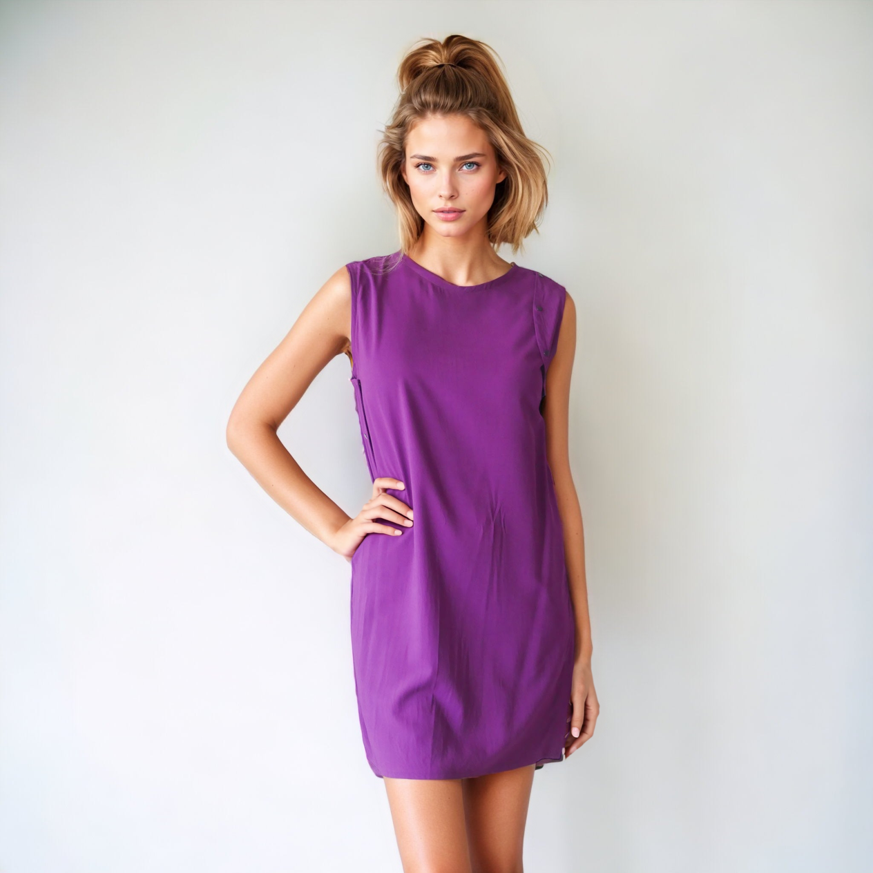 Purple mini dress