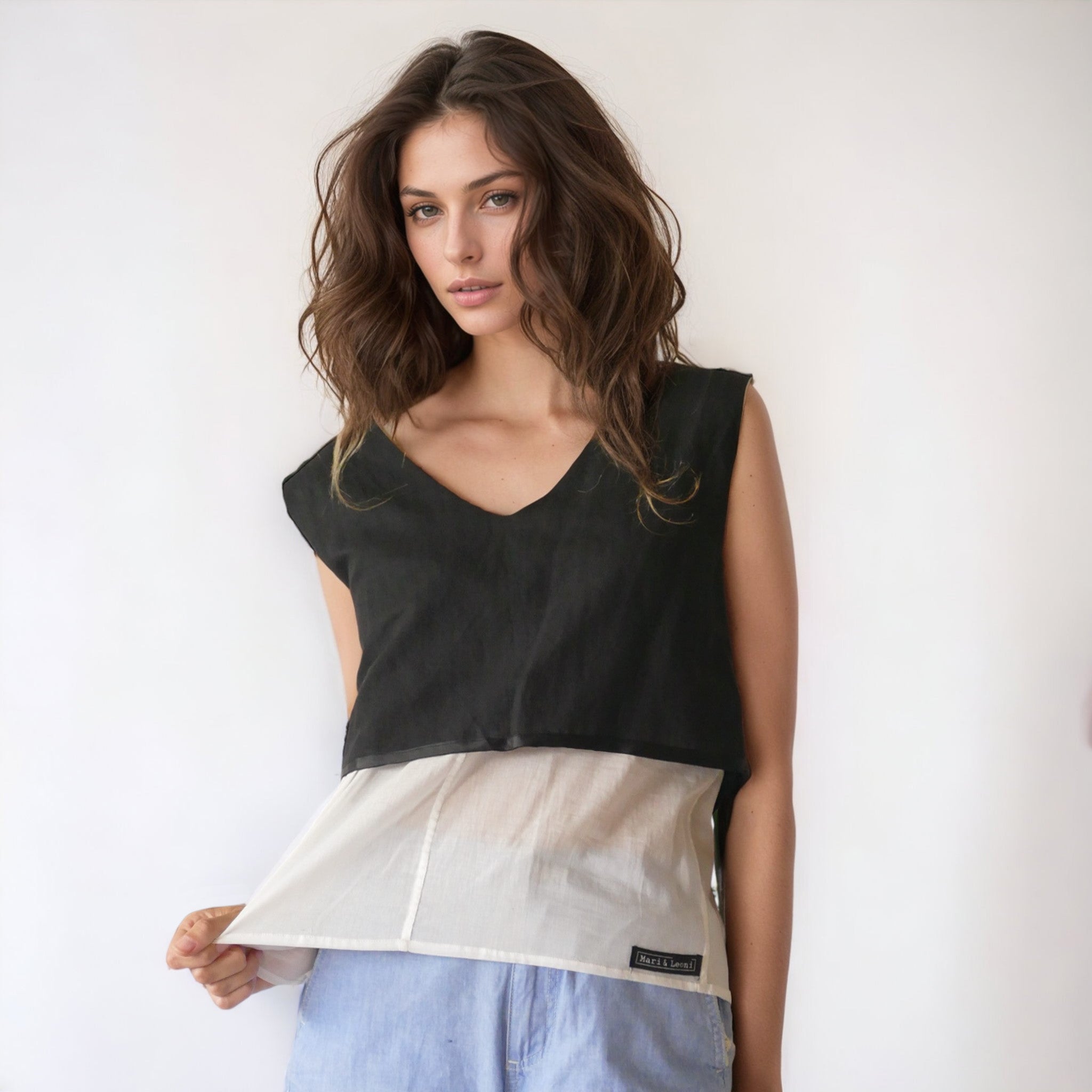 וסט מתהפך שחור לבן