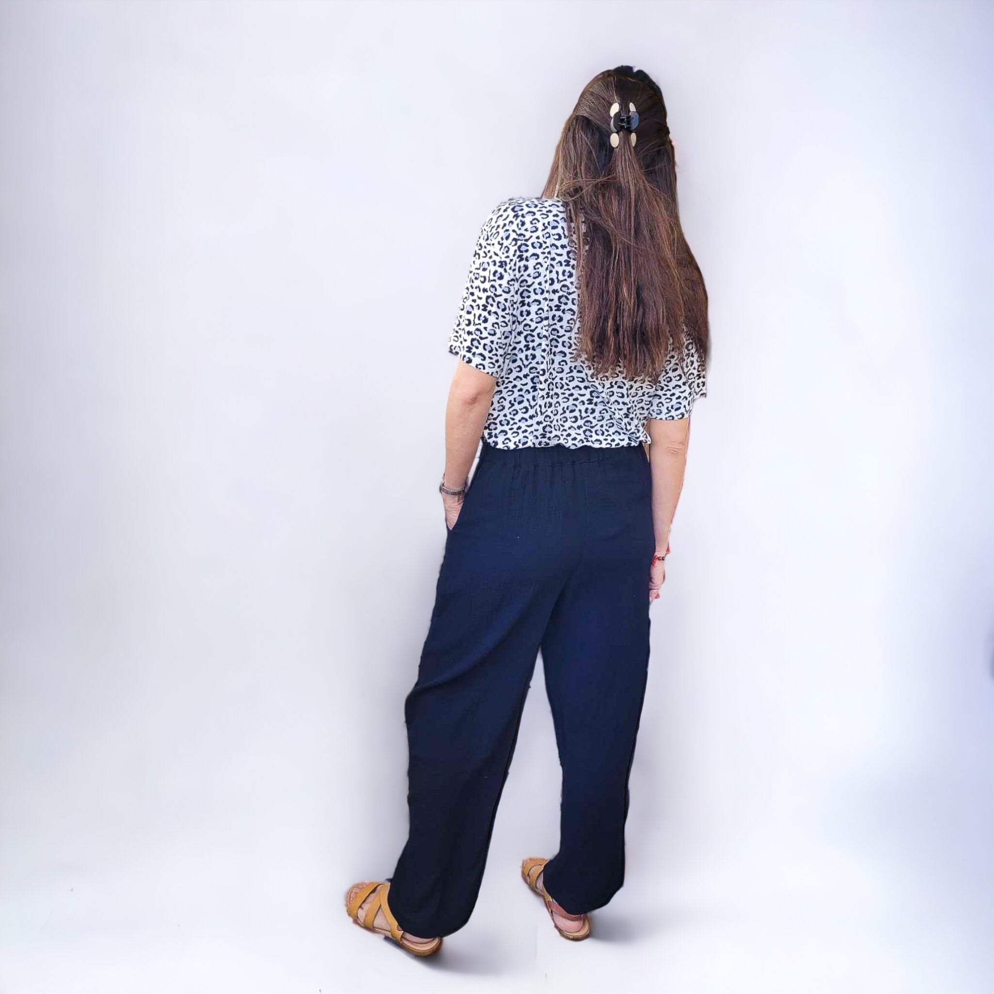 טי שירט כותנה הדפס מנומר