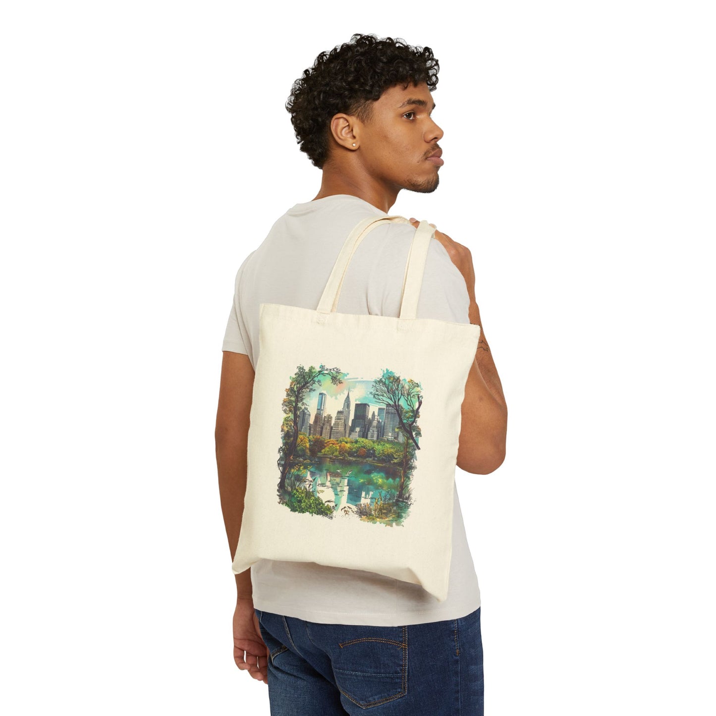 Cotton Canvas Tote Bag Central Park