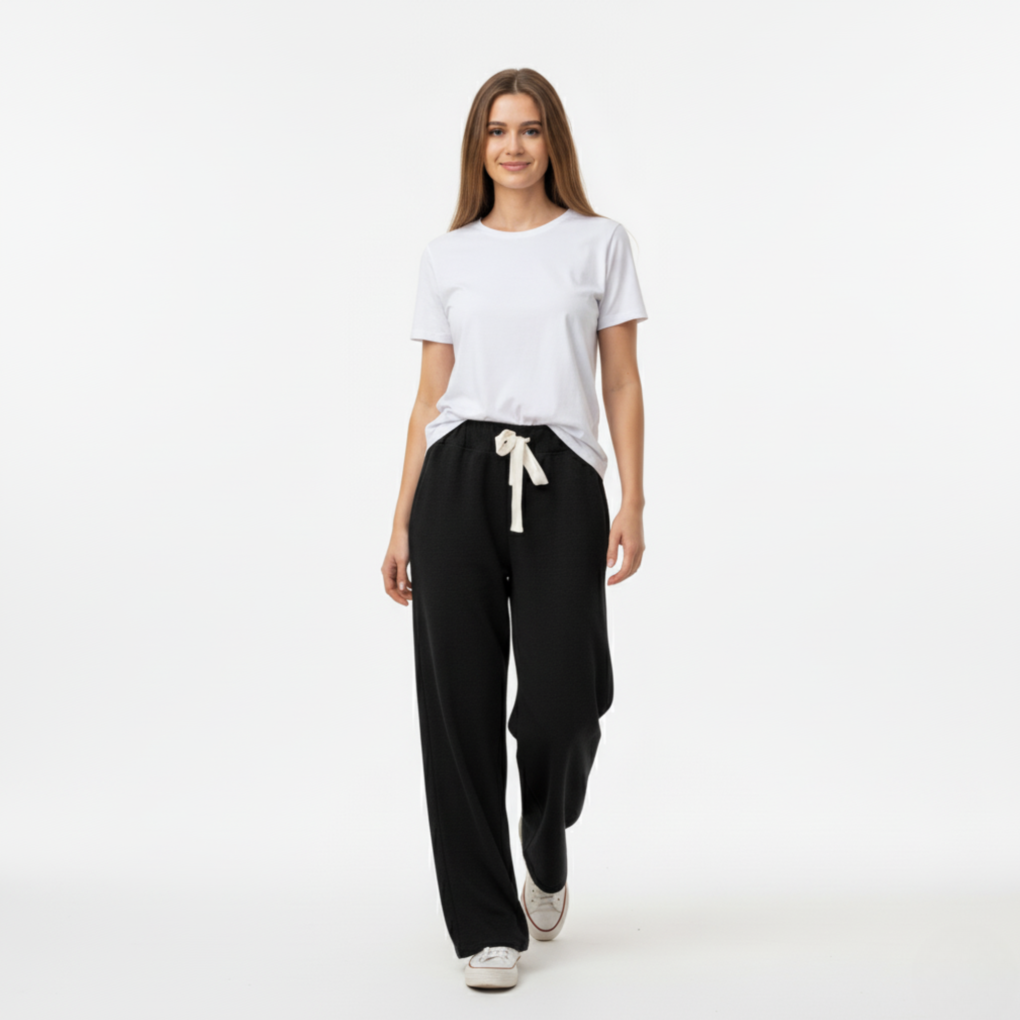 French Terry cozy black pants
