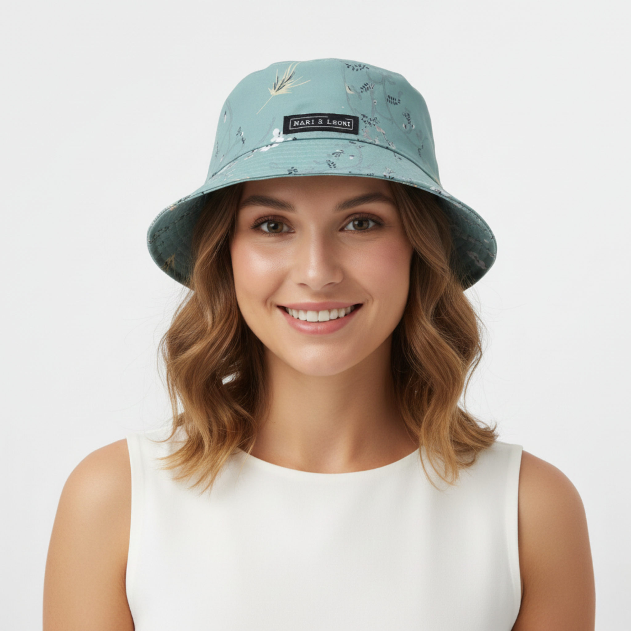 כובע באקט פרחוני