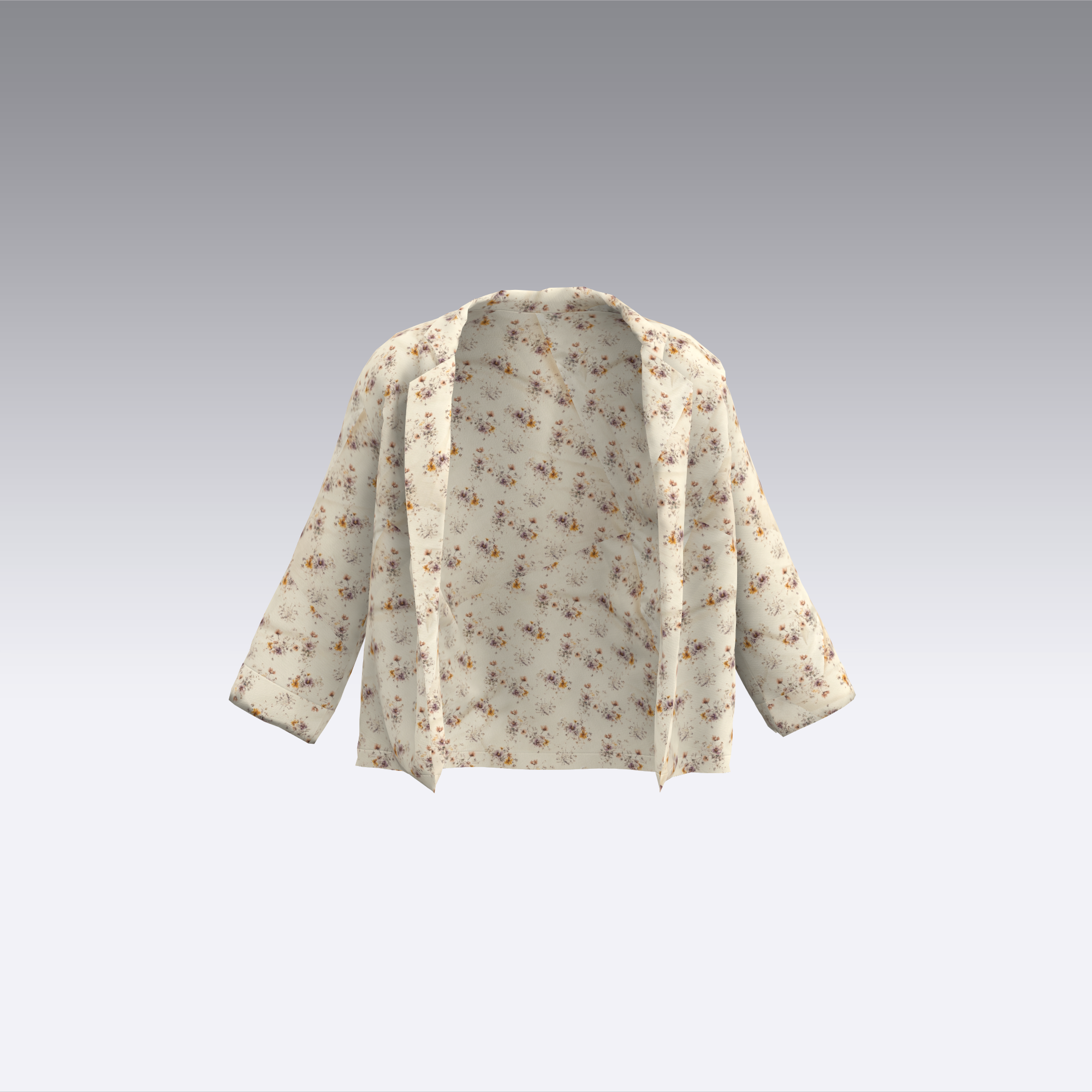 Kimono Suit Jacket - Wildflower Print
